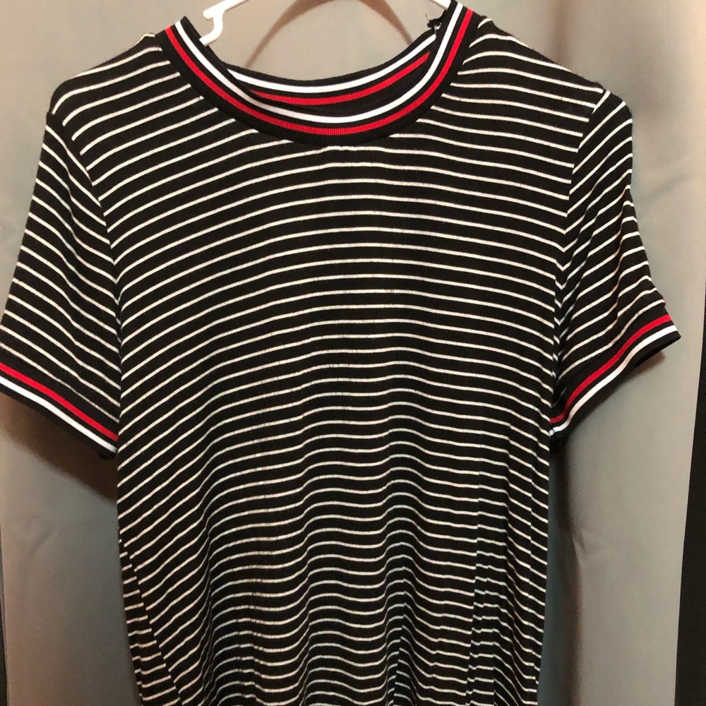 Striped ringer tee
